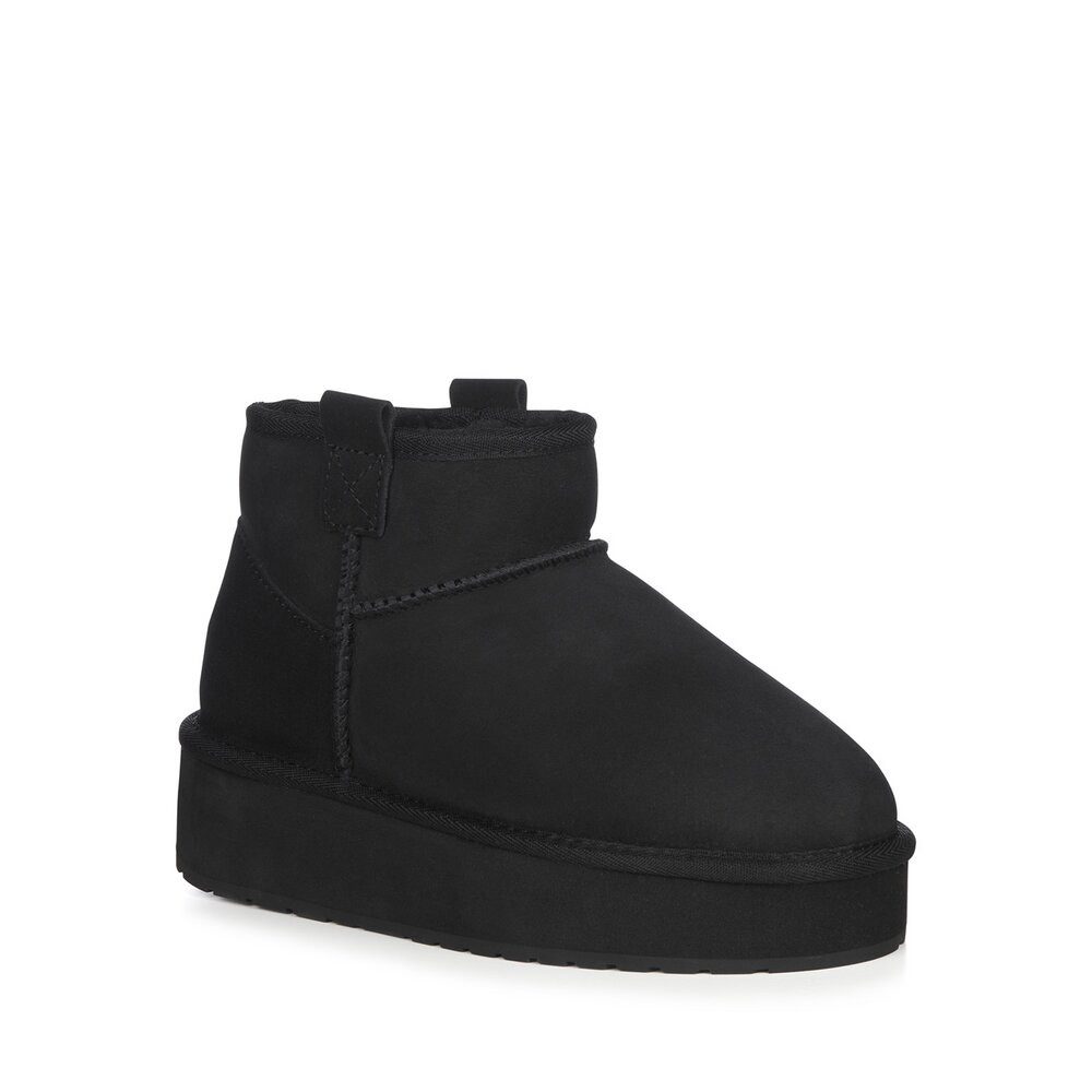 EMU Emu - Lammfell Сапоги - Foy Flatform micro - W13073 BLACK Сапоги