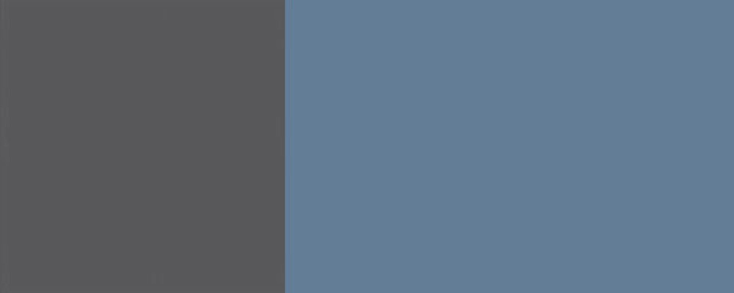 Feldmann-Wohnen Glashängeschrank Florence (Florence) 90cm wählbar 2-türig, grifflos 5014 Front- und Glaseinsatz mit taubenblau RAL Hochglanz Korpusfarbe