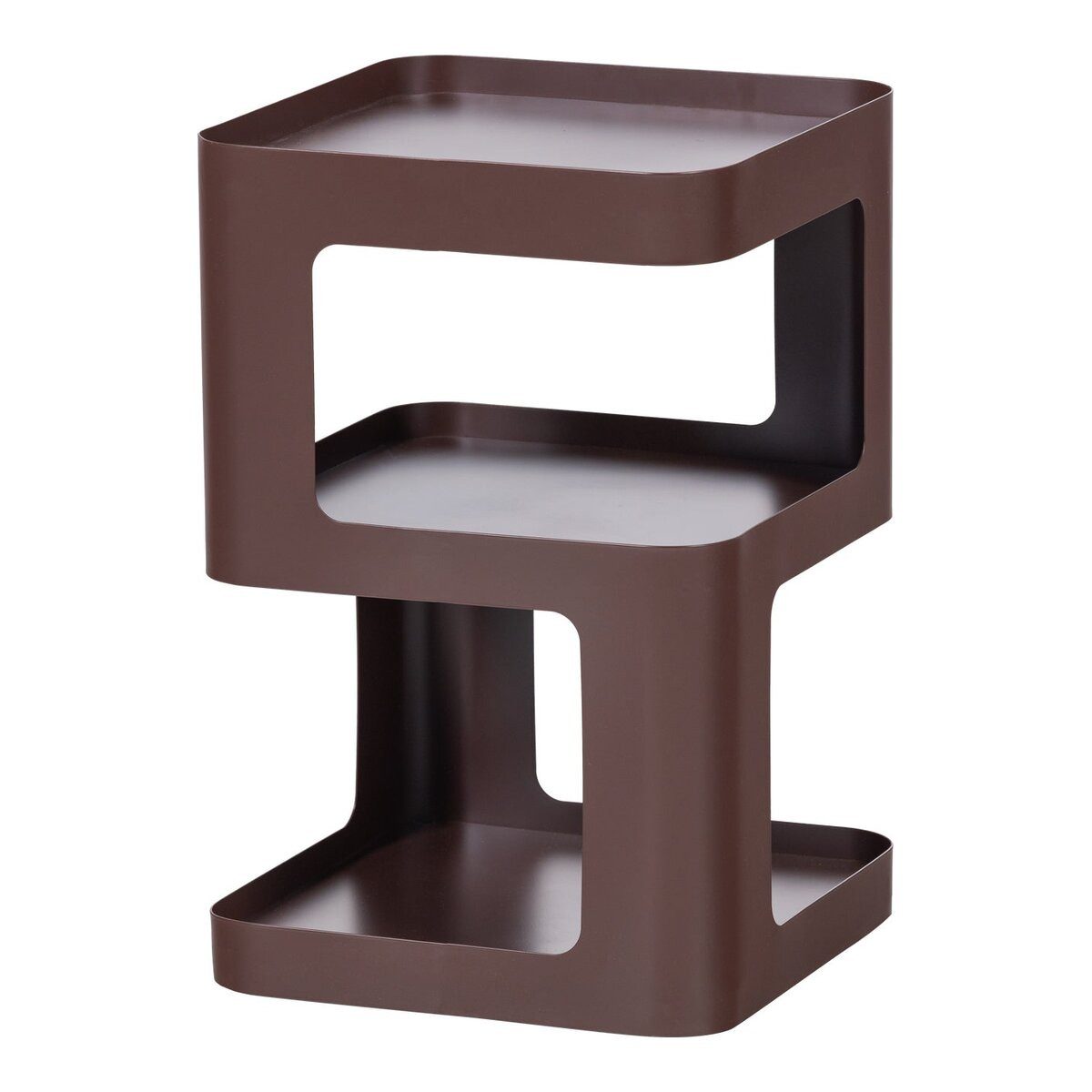 WOOOD Beistelltisch Riv - Metall Lila / Braun, Künstlerisches Design, leichtes Material