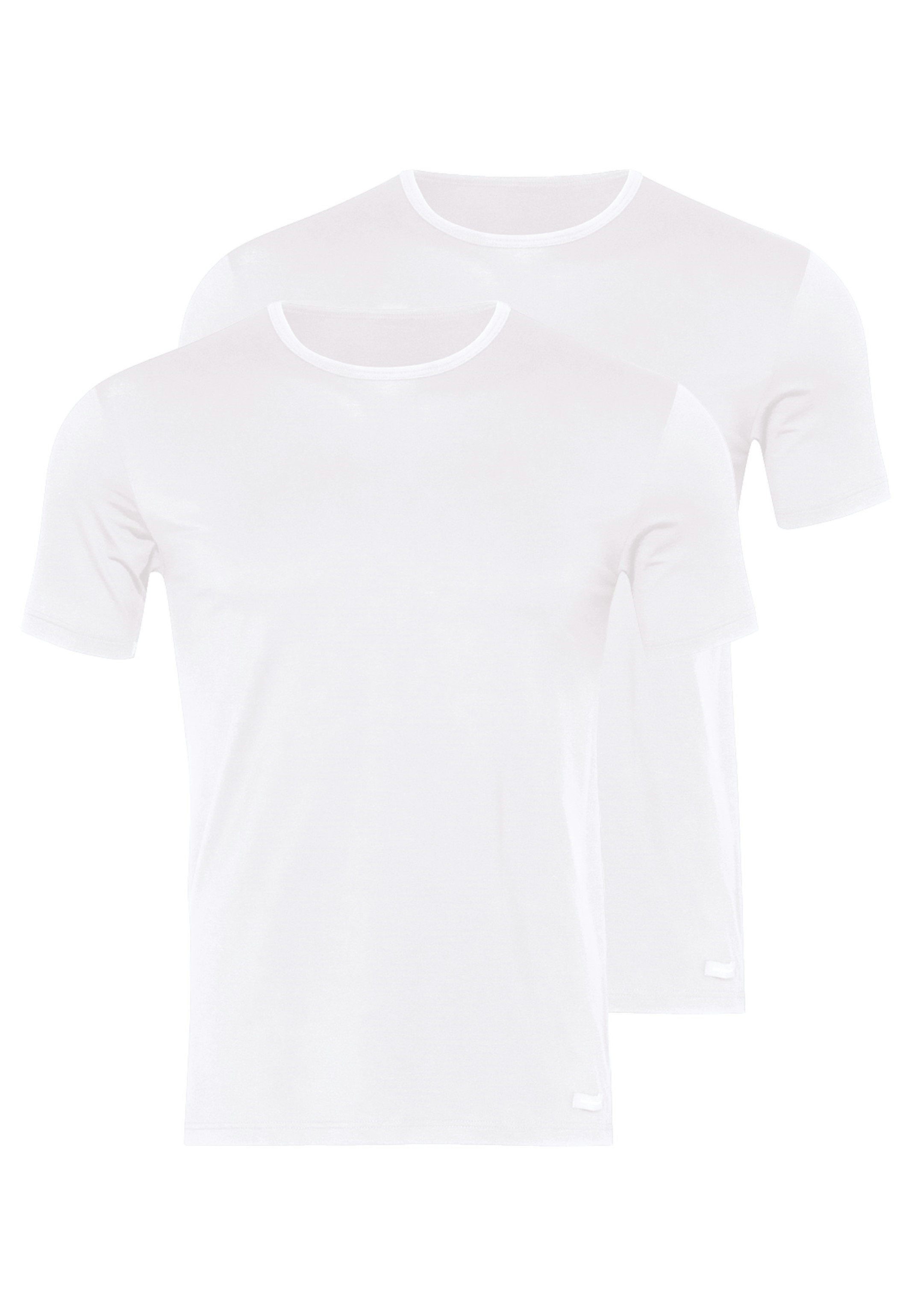 Mey Unterhemd 2er Pack Network (Spar-Set, 2-St) Unterhemd / Shirt Kurzarm - Körpernahe Passform Weiß
