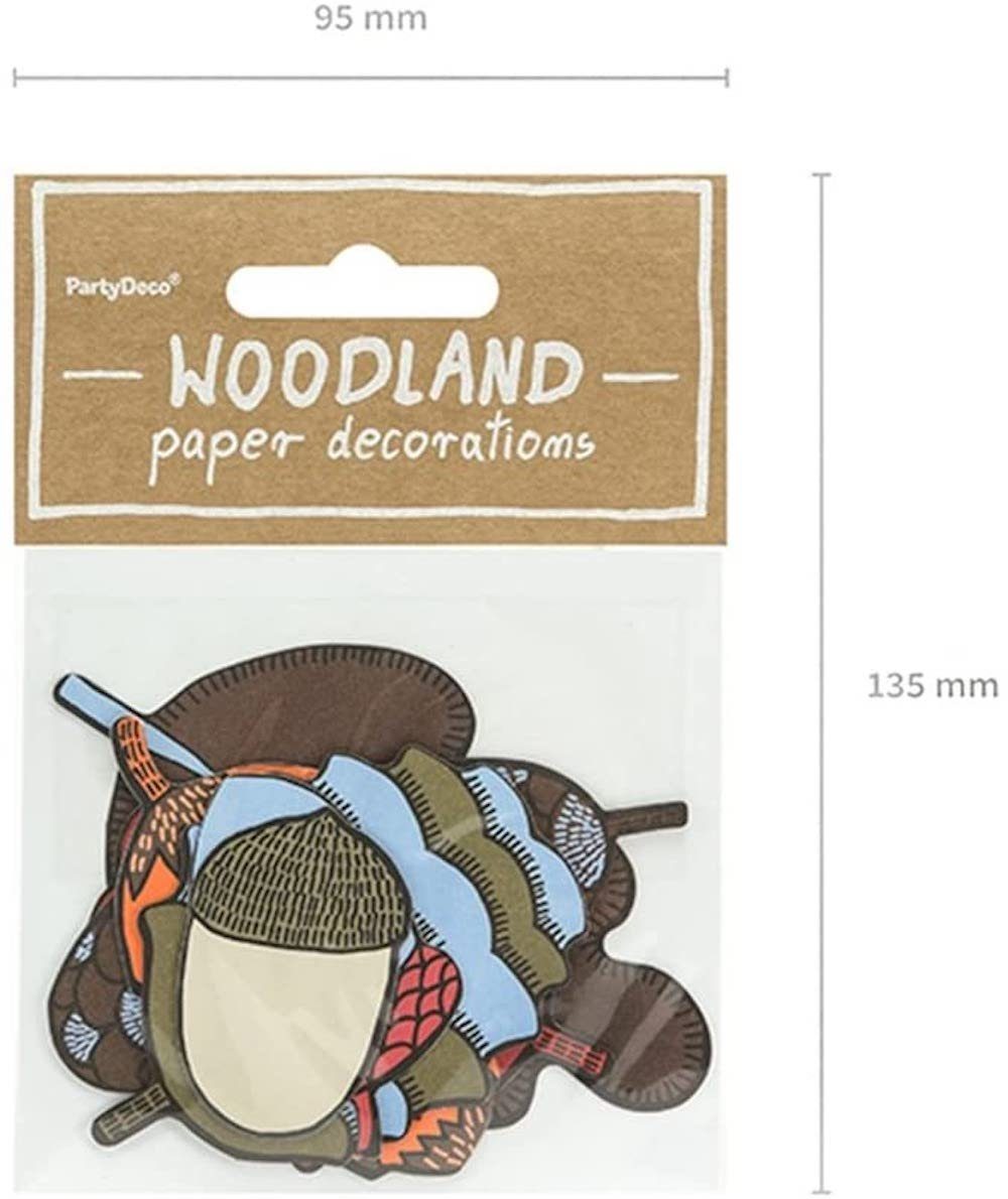 Wald partydeco - Woodland Pompon Papierdekoration