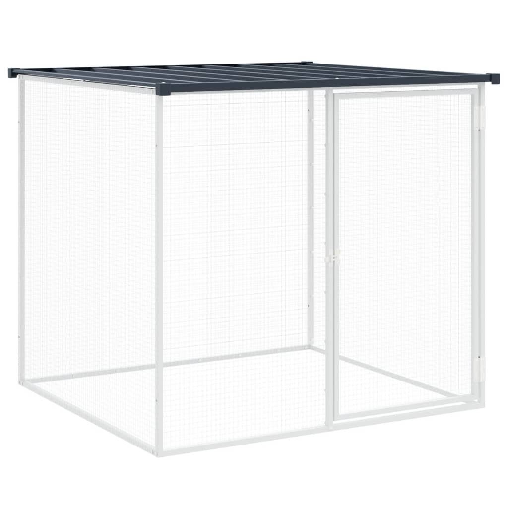 Hühnerstall Hühnerkäfig mit Dach Anthrazit 103x98x90 cm Verzinkter Stahl Hühnersta