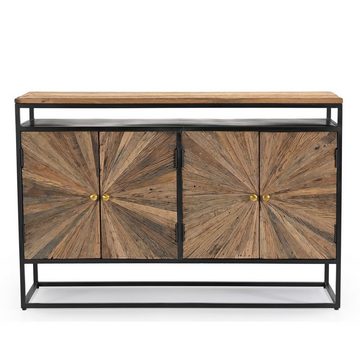 baario Sideboard Sideboard MERID Altholz, Metall recyceltes Altholz Treibholz Design Handarbeit