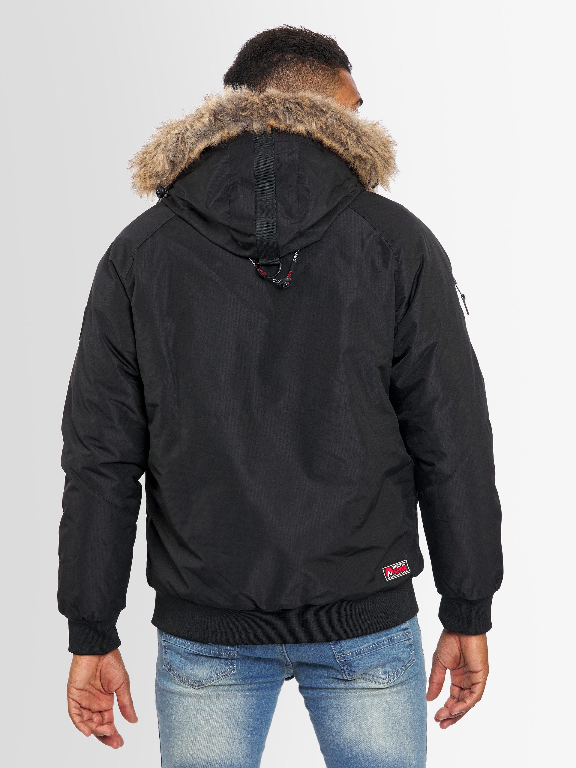 Arctic Seven Winterjacke ASArthuro mit abnehmbarer Kapuze und abnehmbarem Kunstfell