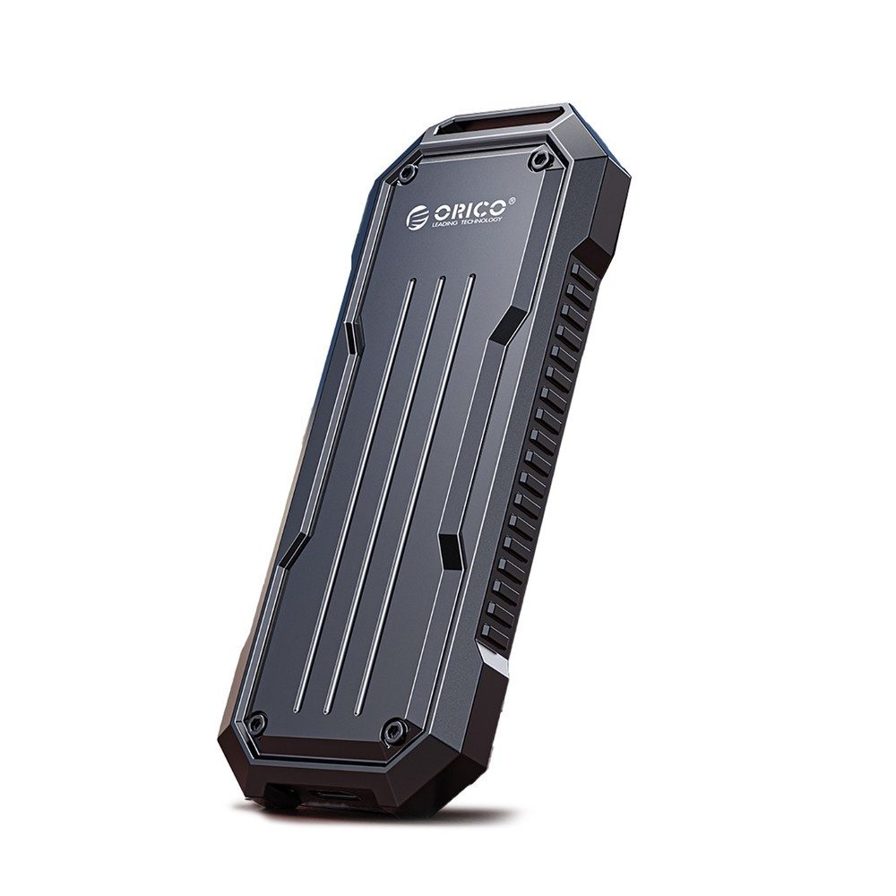 ORICO Festplatten-Gehäuse SSD-Gehäuse Speichergehäuse Laufwerksgehäuse, (Spar-Set, 1 St., 136 x 54 x 16 mm robust), 10 Gbit/s, Zinklegierung, Kühlrippen, NVMe & SATA