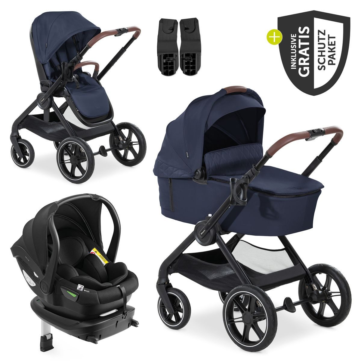 Kombi-Kinderwagen Walk N Care Trio Set - Dark Navy Blue