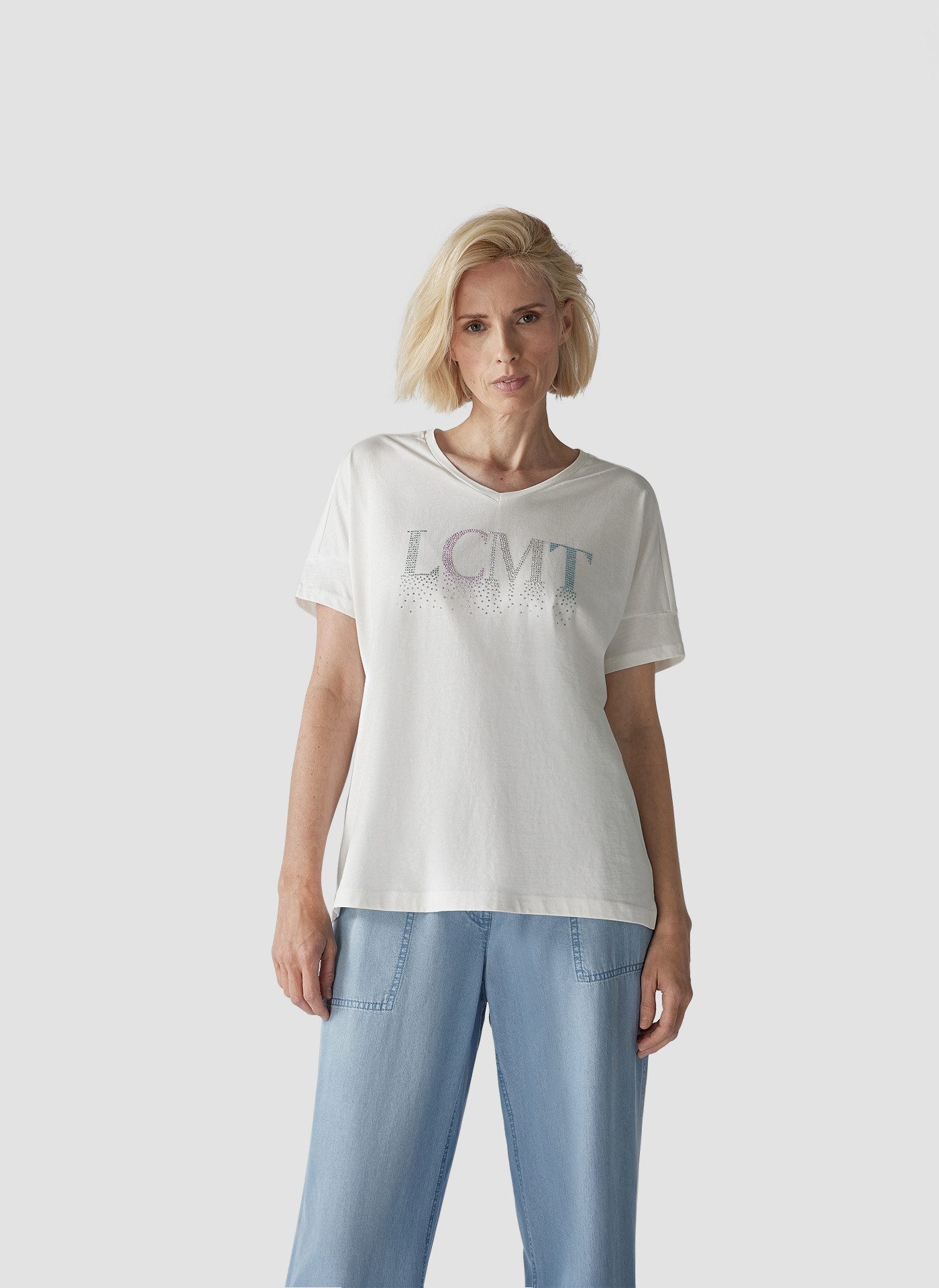 Print-Shirt LeComte Stilvolles T-Shirt mit Glitzer-Print