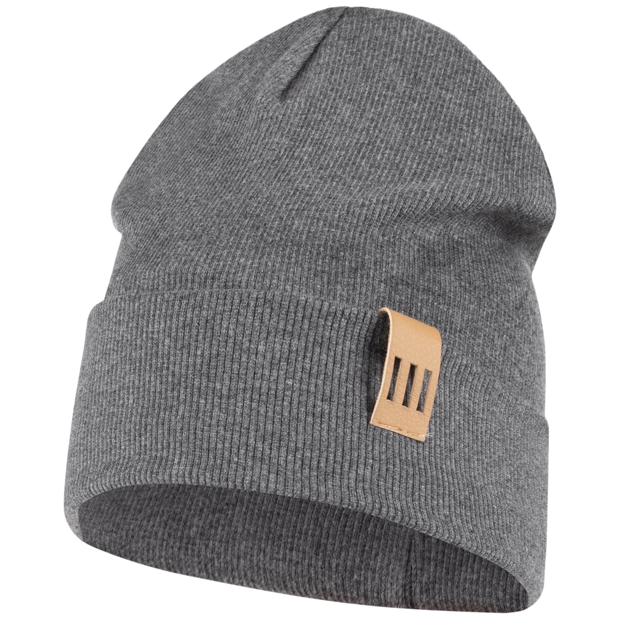 Smarilla Jerseymütze Jungen Mütze Beanie Übergangsmütze gerippt breiter Bund