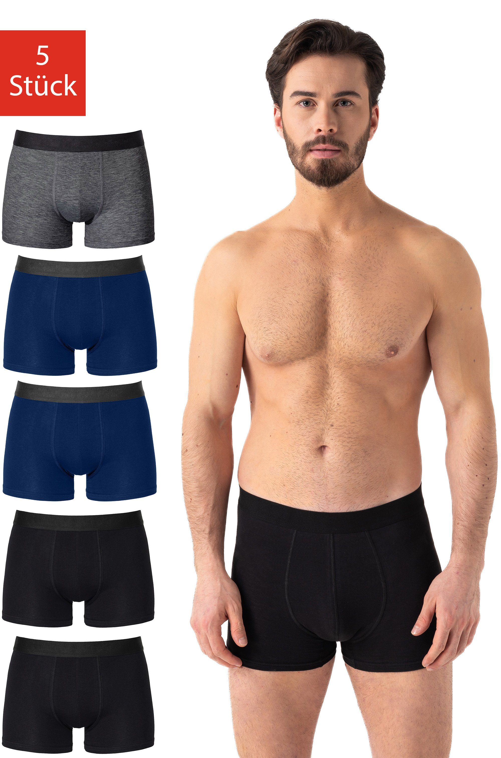 BLACK FRIDAY - Barrio 13 Boxershorts »Herren Retroshorts Unterhosen aus  Baumwolle« (5 St) mit Komfortbund, ohne Logo kaufen | OTTO