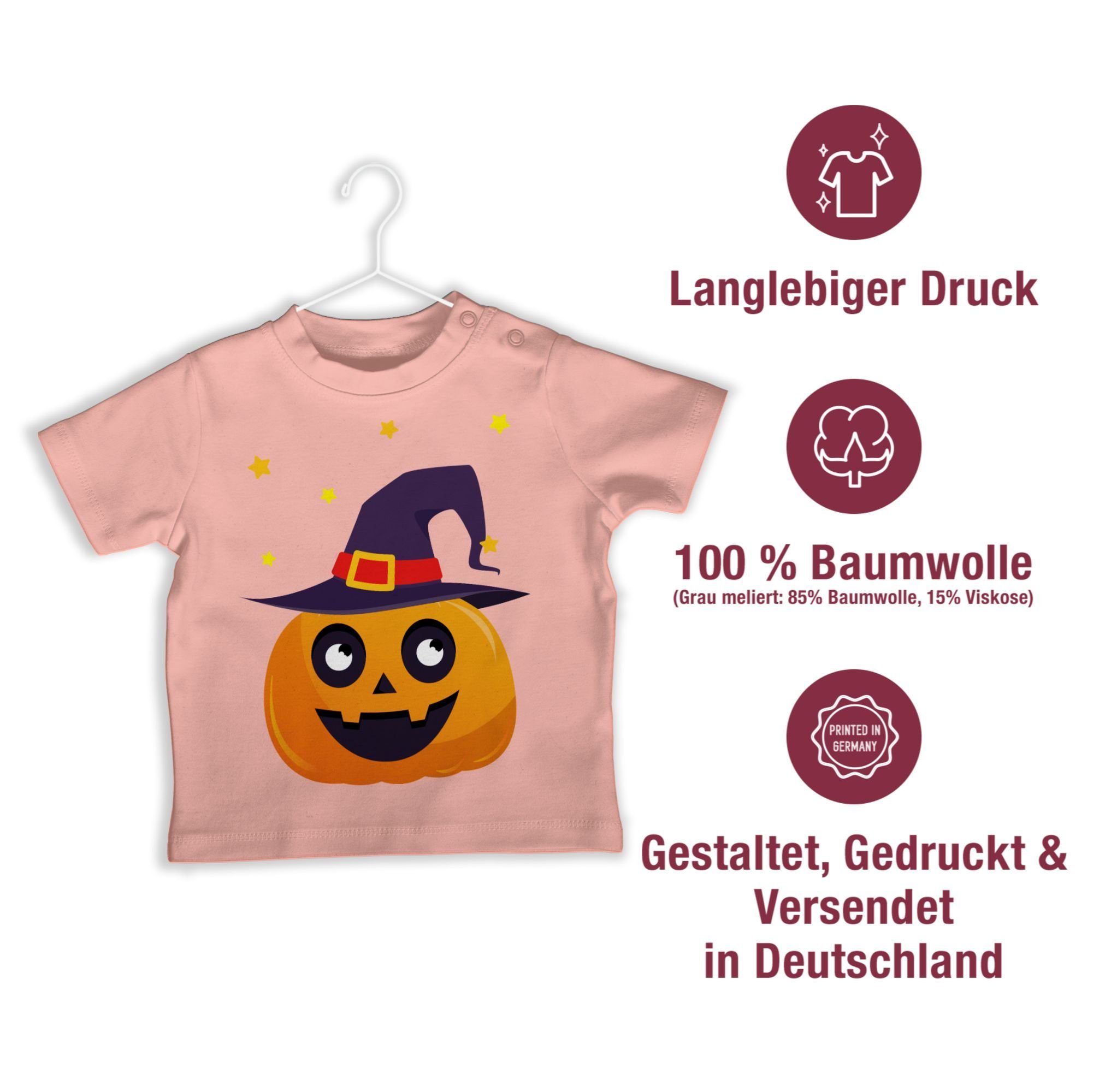 Shirtracer T-Shirt Süßer Halloween 3 Kürbis Niedlich Pumpkin Kostüme Baby Babyrosa für