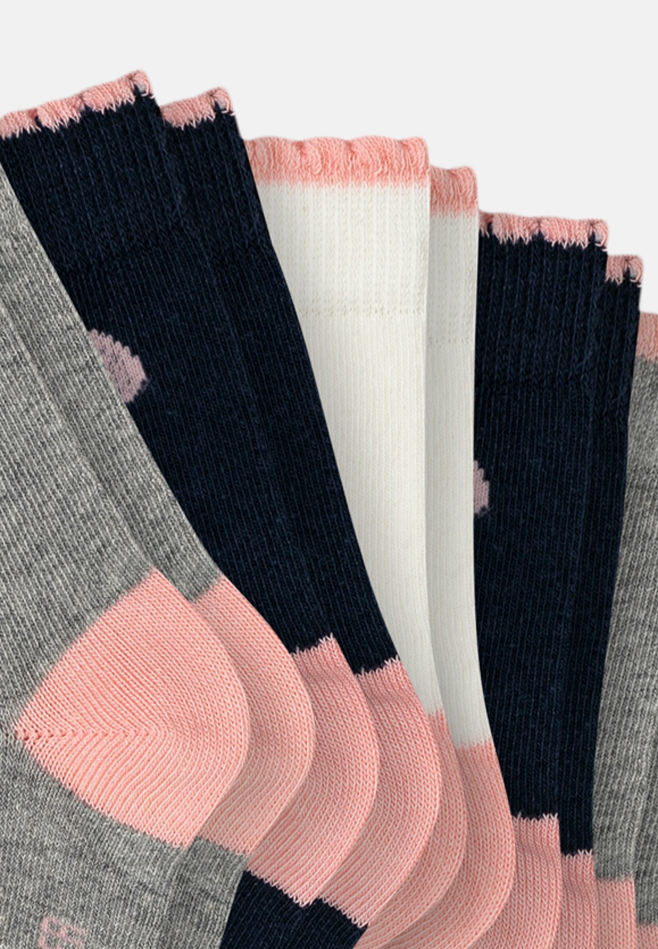 Schiesser Langsocken 10er Pack Basic (Spar-Set, 10-Paar) Socken - Baumwolle - Atmungsaktiv - Mit Rüschensaum
