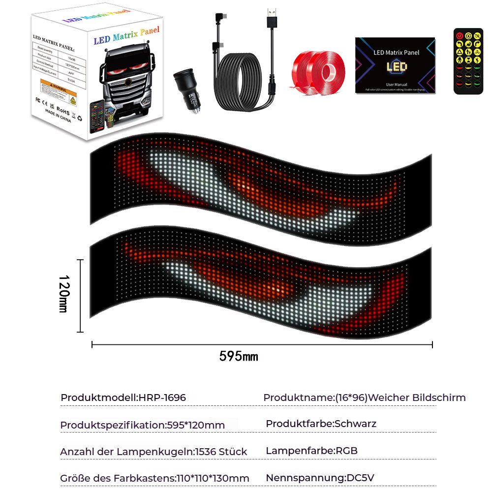 JOYOLEDER LED Stripe 2X LED-Matrix-Panel APP-Steuerung, günstig online kaufen