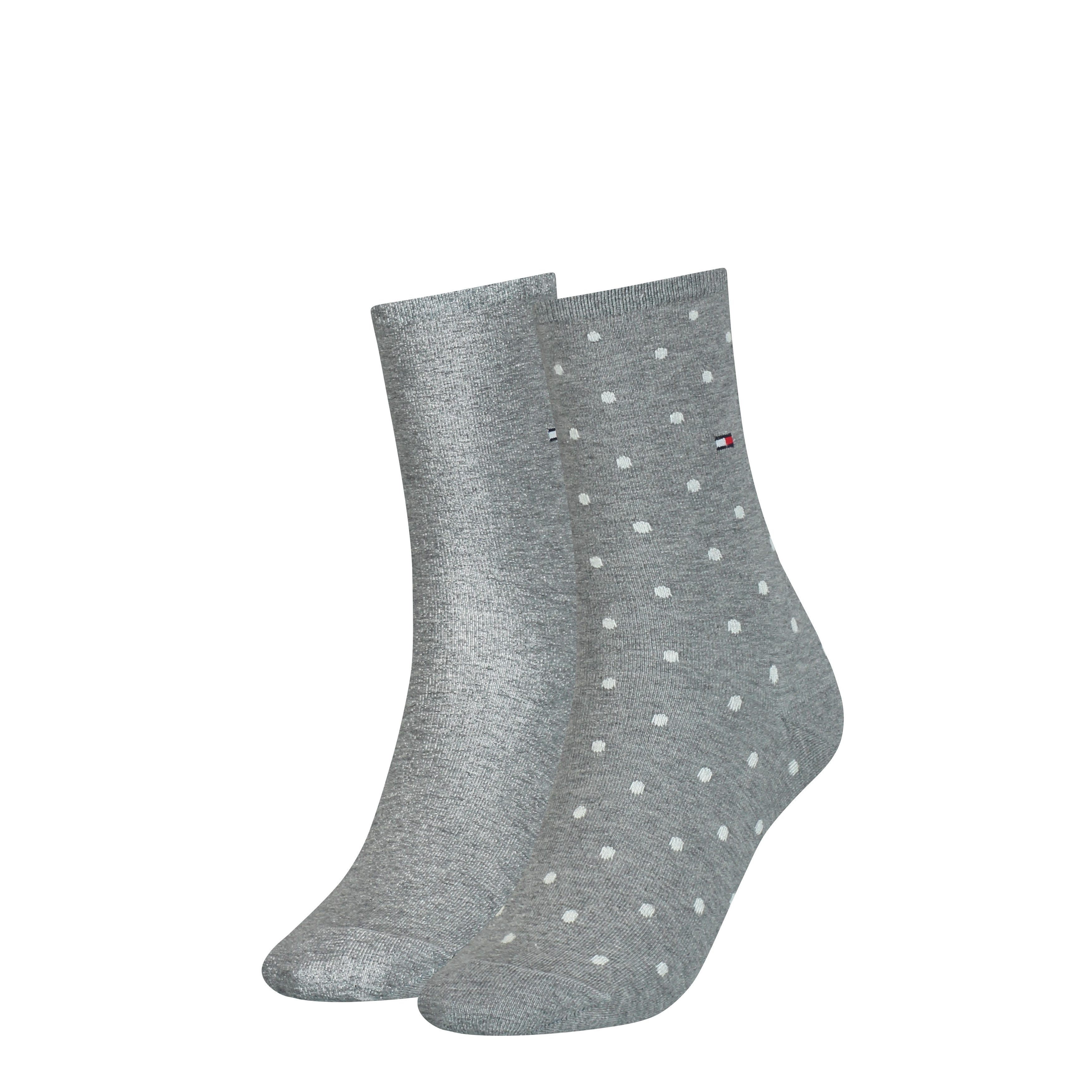 Tommy Hilfiger Socken TH WOMEN SOCK DOT 2P (2-Paar, 2 Paar) mit feinem Ripp günstig online kaufen