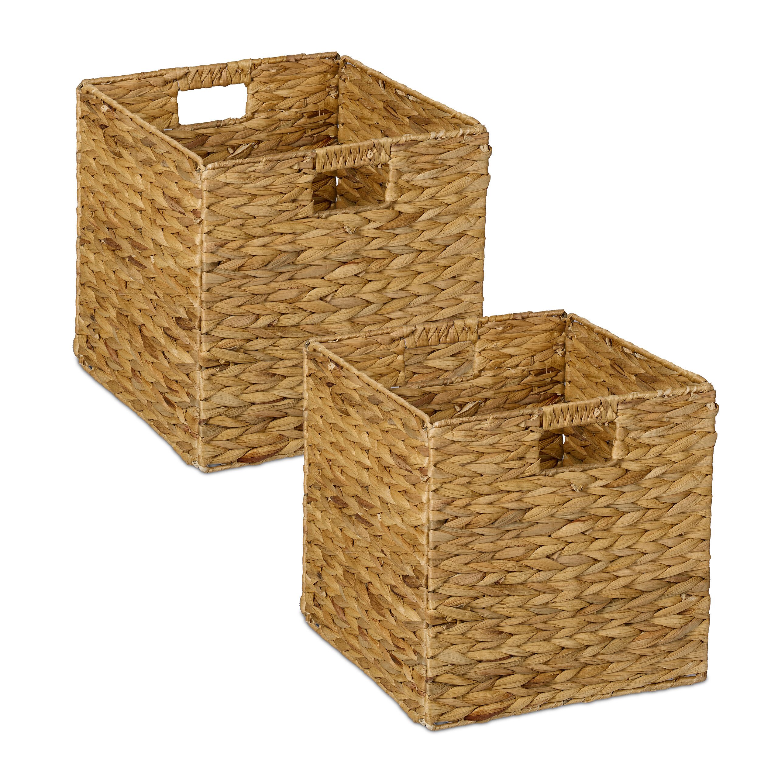relaxdays Regalkorb Aufbewahrungskorb Wasserhyazinthe im Set günstig online kaufen