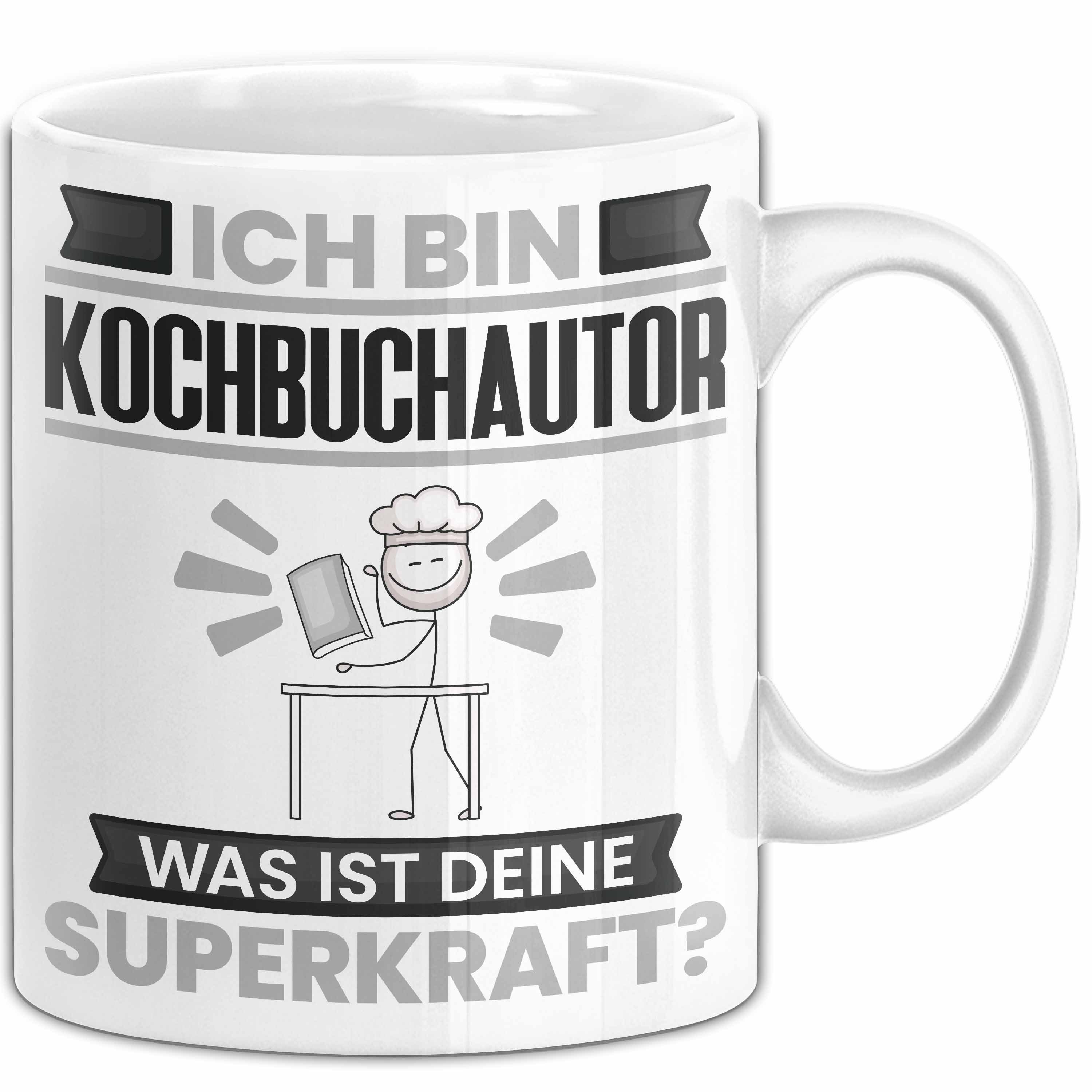 Trendation Tasse Kochbuchautor Tasse Geschenk für Kochbuchautor Geburtstag Lusti