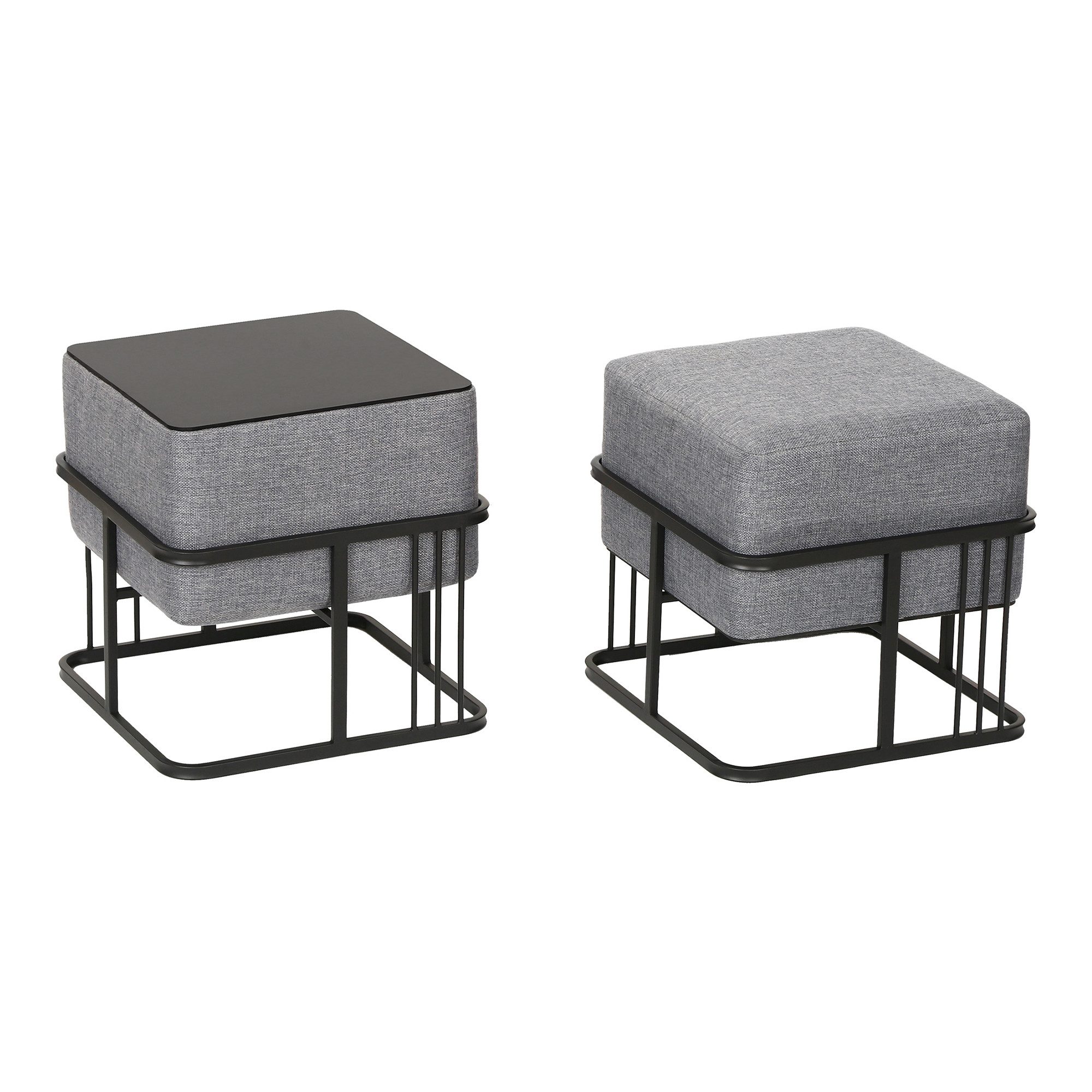 en.casa Sitzhocker (2er Set), »Tas« mit günstig online kaufen