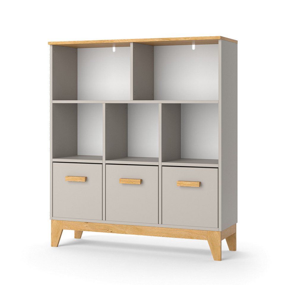 VitaliSpa Kinderregal Malia, Grau/Eiche, 107.2 X 63.8 Cm