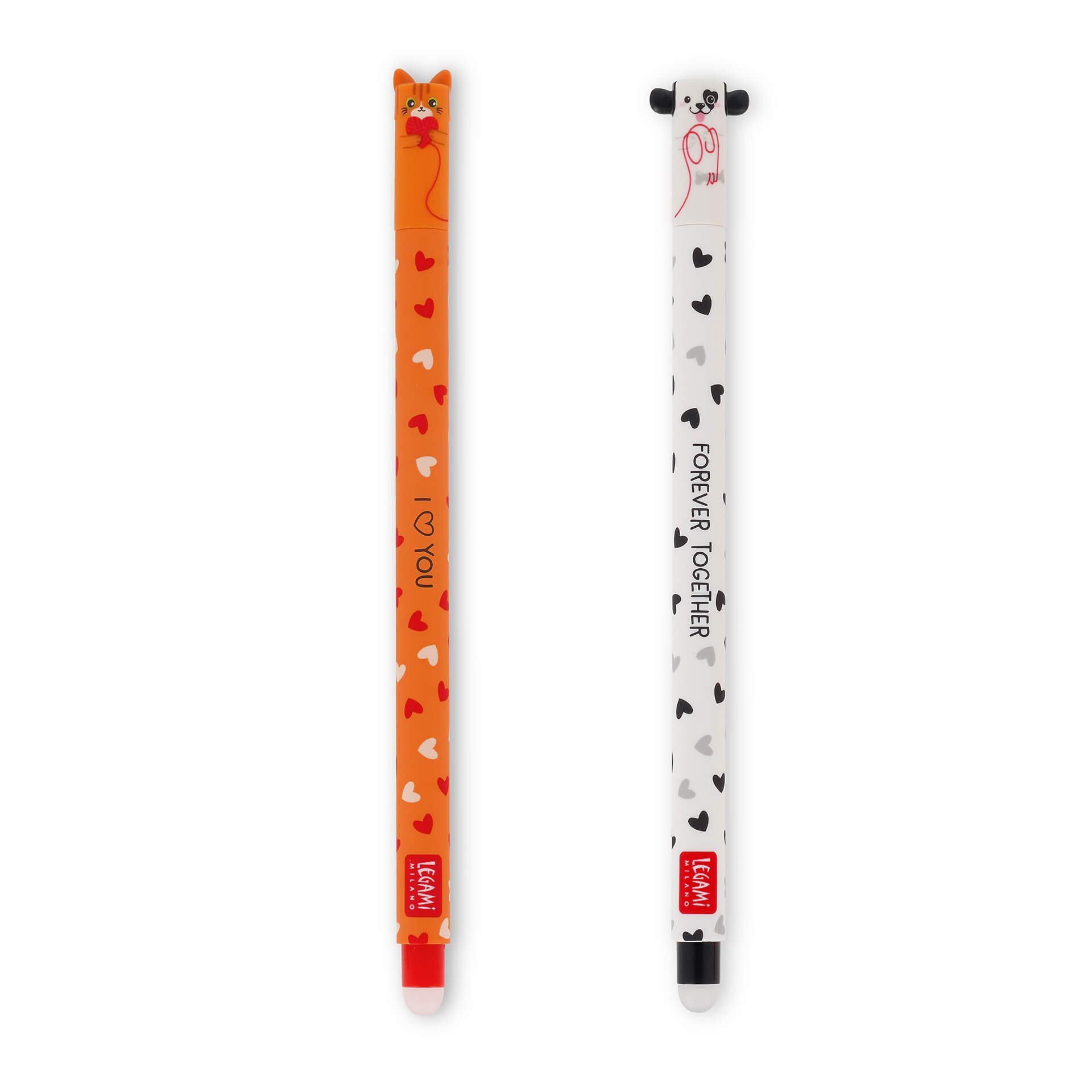 4er Set Löschbare Gelschreiber Mit Hunde-Design - 0,5mm Für Schule & Büro