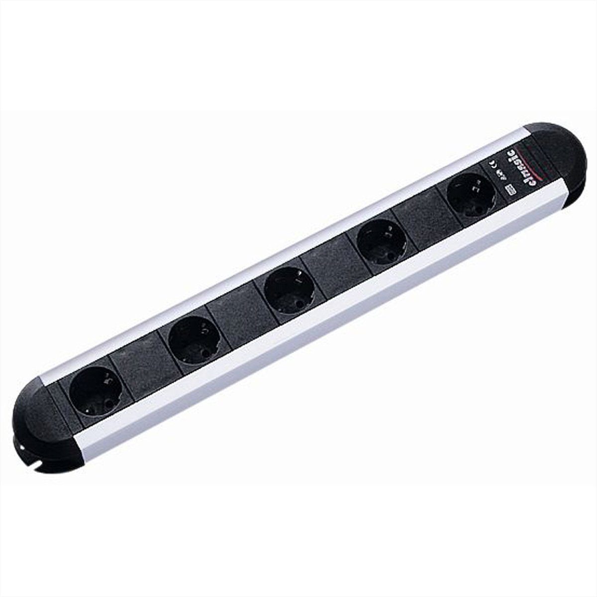 Bachmann PRIMO Steckdosenleiste 5x Schutzkontakt, Aluminium, Dosenabstand 85mm Steckdosenleiste (Kabellänge 1.75 m), 331.032