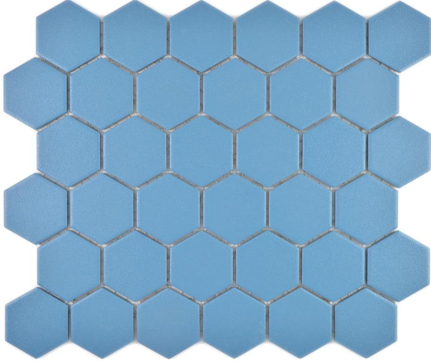Mosani Mosaikfliesen Keramikmosaik Mosaikfliesen blaugrün matt / 10 Mosaikmatten