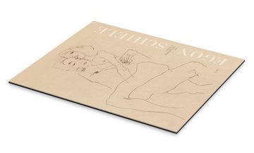 Posterlounge XXL-Wandbild Egon Schiele, Paar umarmt, 1911, Minimalistisch Malerei