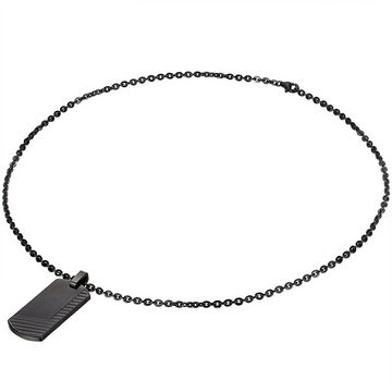 True Rebels Edelstahlkette Halskette aus Edelstahl, in schwarz, für Männer