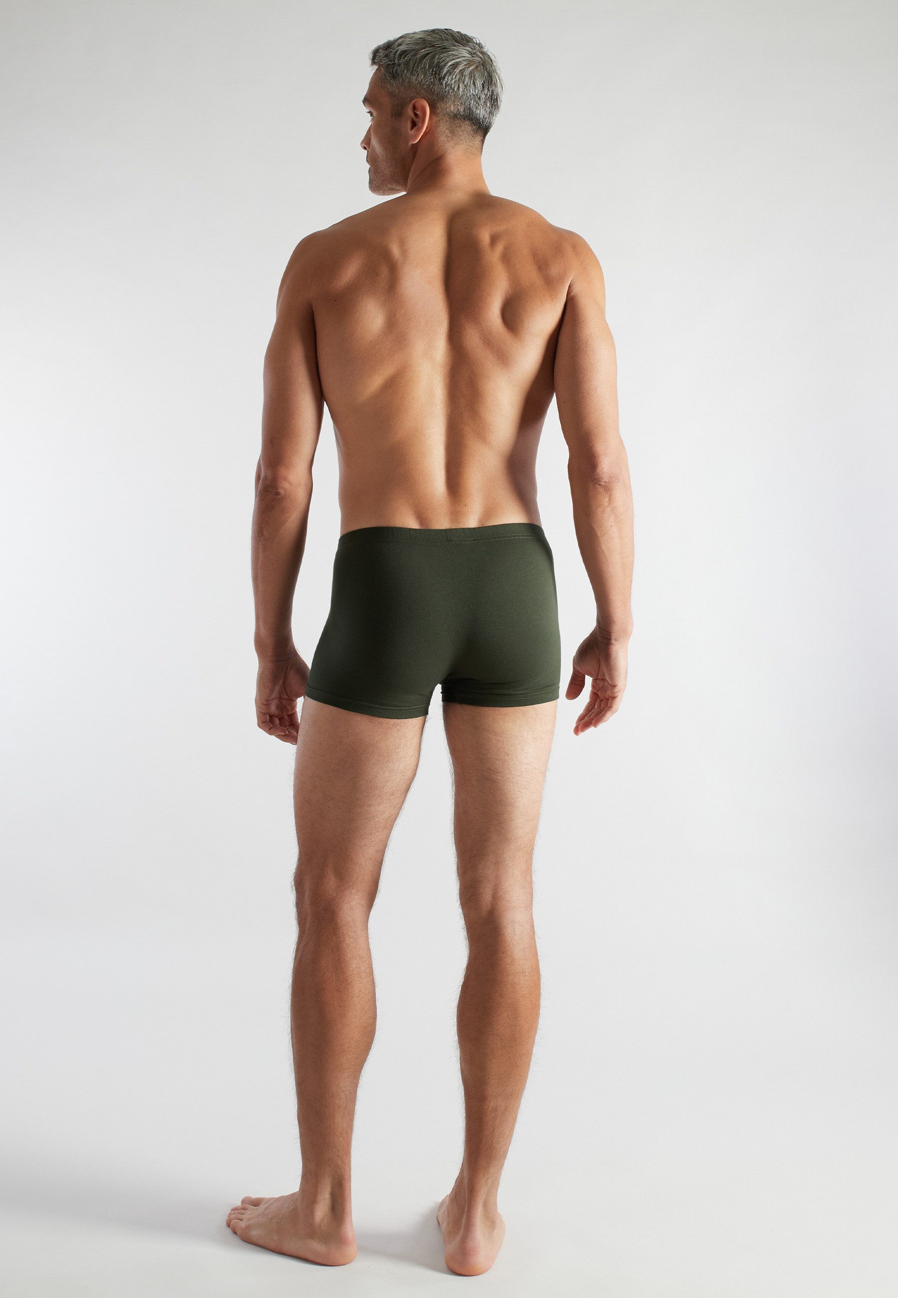 CECEBA Boxershorts CECEBA Herren Pants grün uni 2er Pack (2-St)