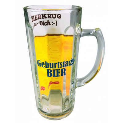 NO NAME Bierglas Bierglas "Geburtstags Bier", 0,3l, 16,5cm, Glas