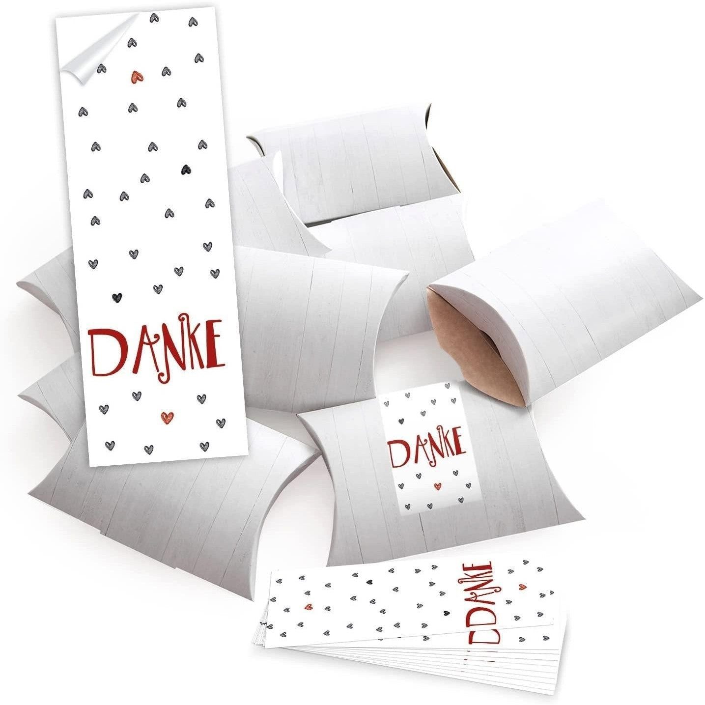 Logbuch-Verlag Geschenkbox 25 kleine weiße Geschenkboxen Geschenkschachteln Holz Optik 14,5 x