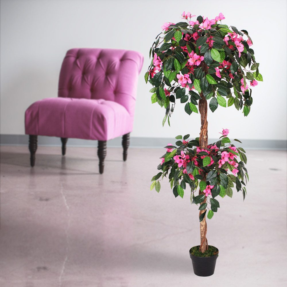 Kunstbaum Drillingsblume Bougainvillea Kunstpflanze Kunstbaum Künstlich 150 cm Drillingsblume, Decovego, Höhe 150 cm – Bild 3 von 5