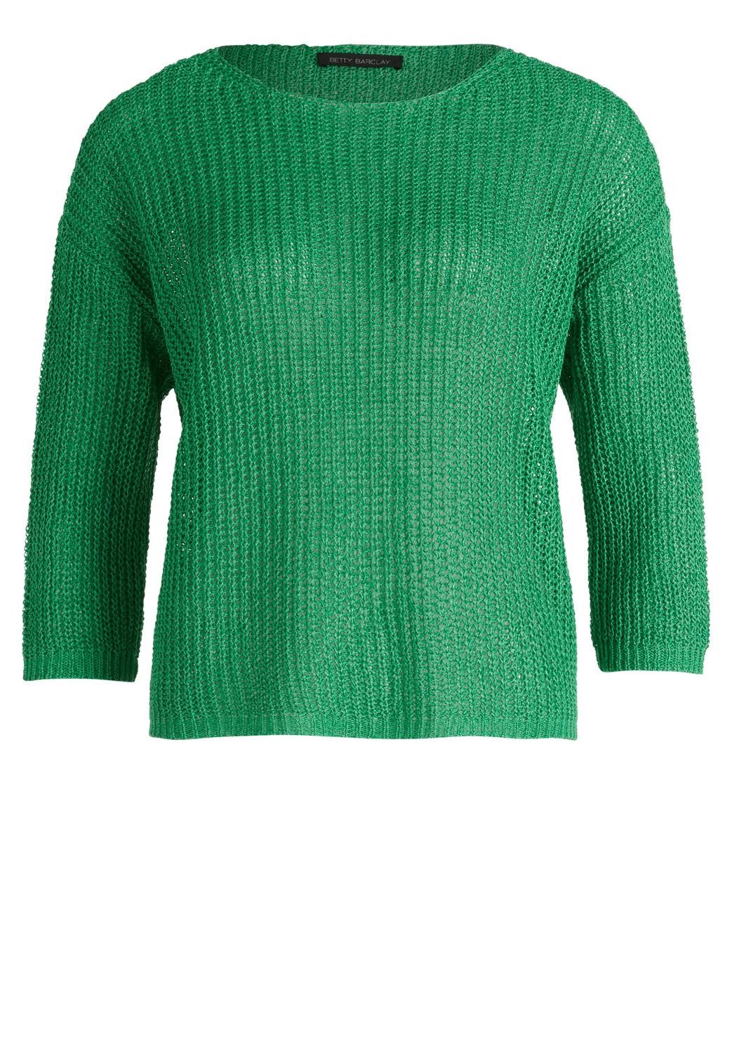 Betty Barclay Sweatshirt Strickpullover Kurz 3/4 Arm, Ming Green