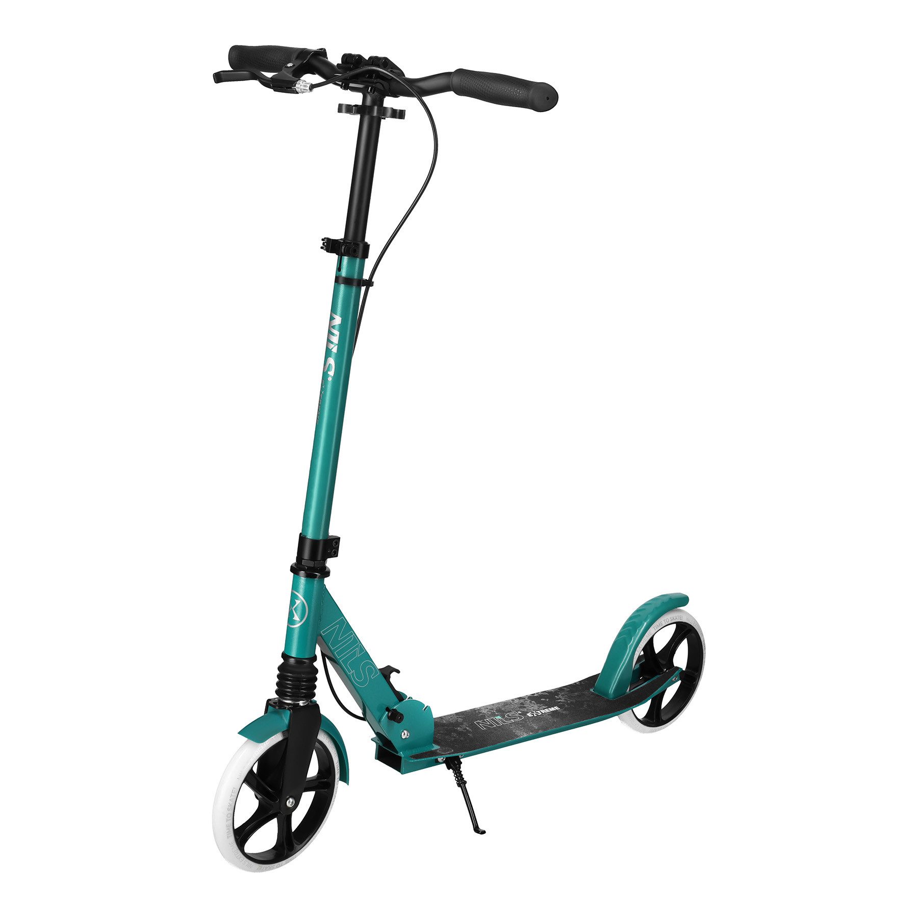 Cityroller Tretroller Scooter Roller Kickroller große Rollen türkis