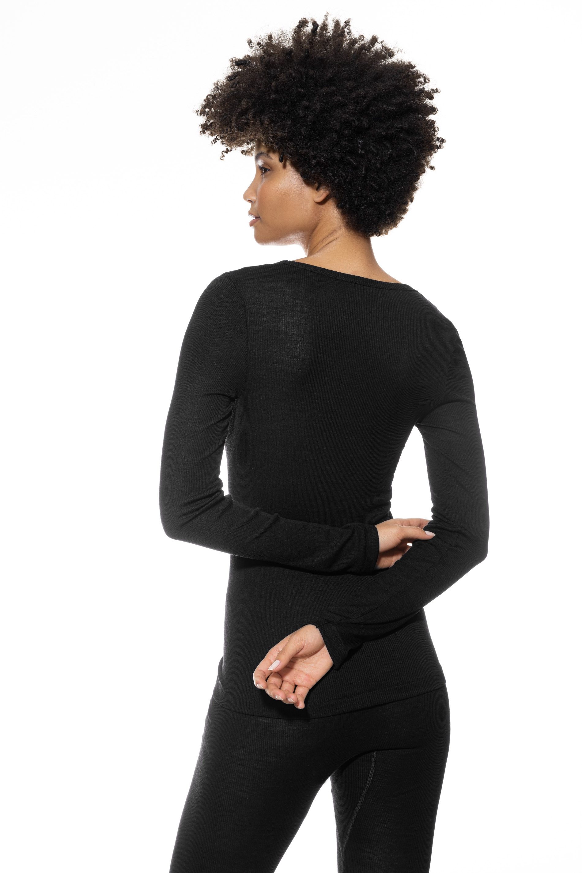 Mey Langarmshirt Wool Love schmale Passform, Langarm, Rundhals-Ausschnitt, Merino-Schurwolle