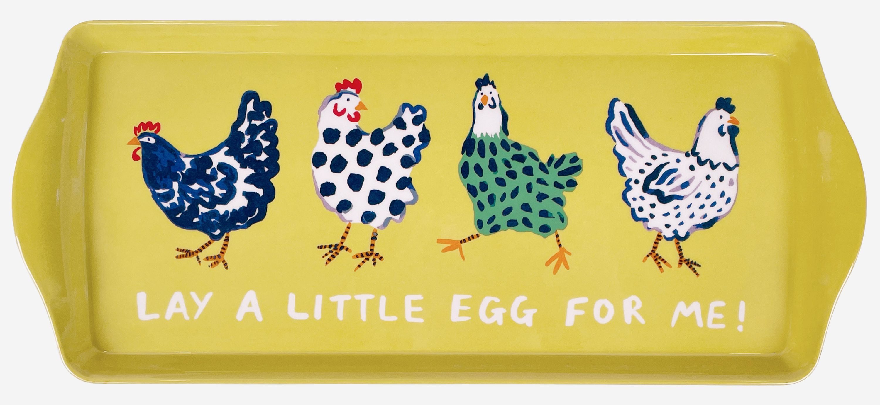 Ulster Weavers Tablett Chick Chicken, Melamin, (1-tlg., 1-teilig), langes Serviertablett Küchentablett 39x17x2,5cm aus Melamin