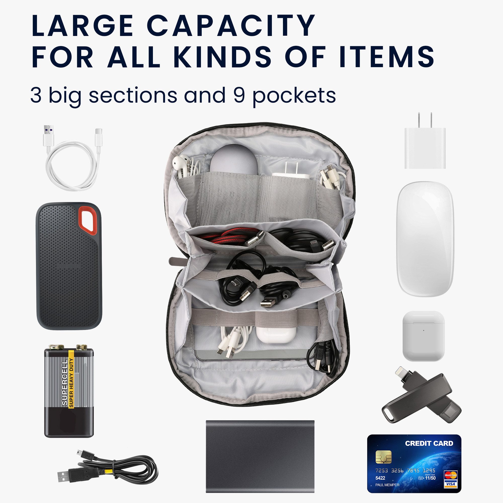 kwmobile Etui Elektronik Tasche Travel Case günstig online kaufen