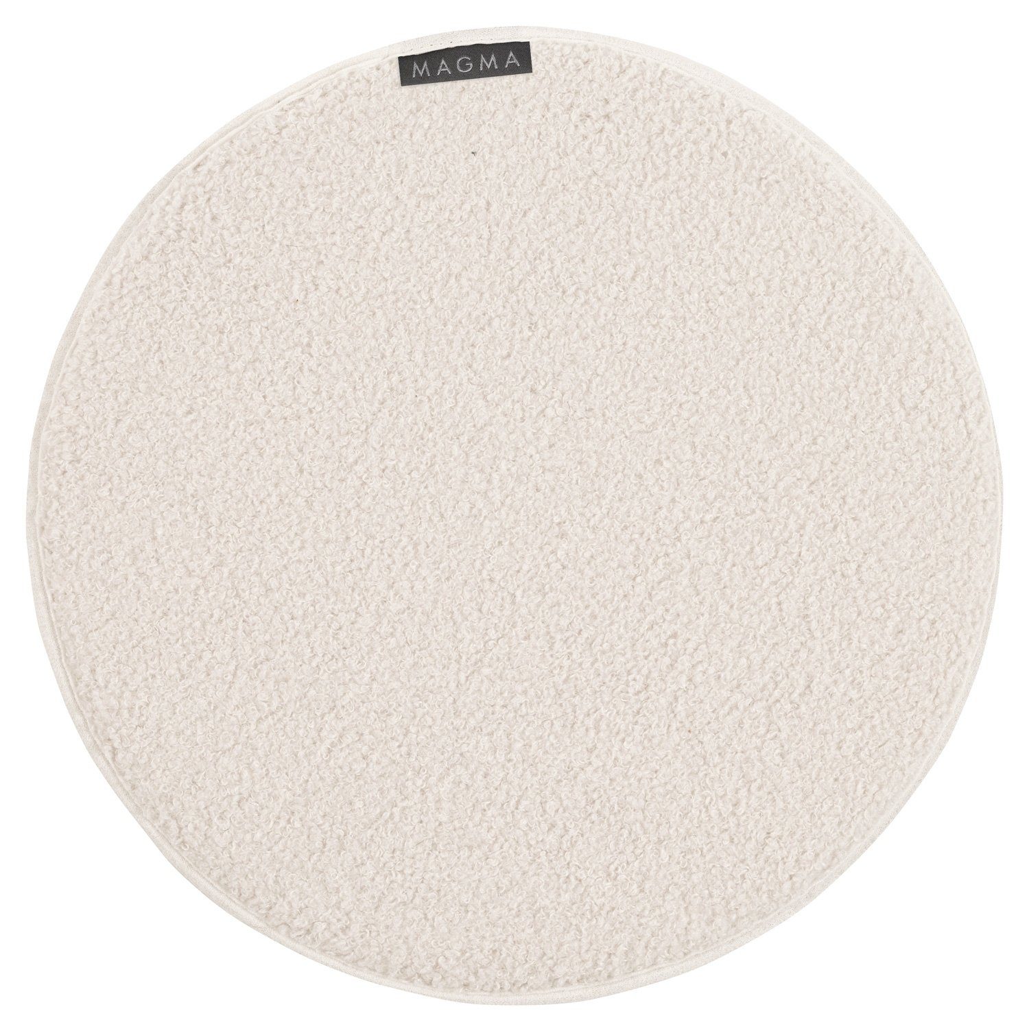 Magma Heimtex Sitzkissen WOOLLY, Creme, Polyester, Ø 35 cm, Schaffellimitat | Stuhlkissen