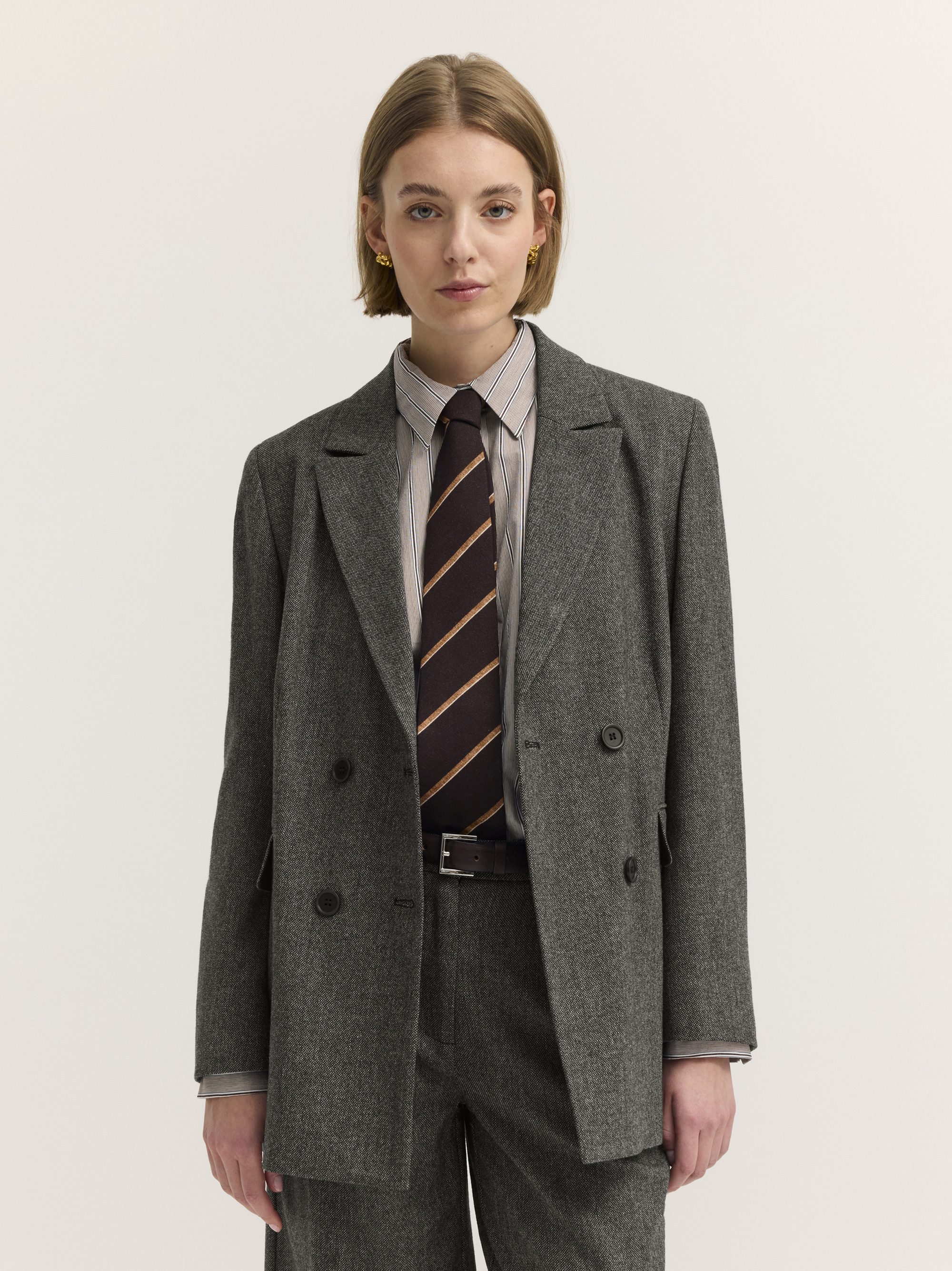 bugatti Kurzblazer Regular Fit Regular Fit Wollmix Zweireihig