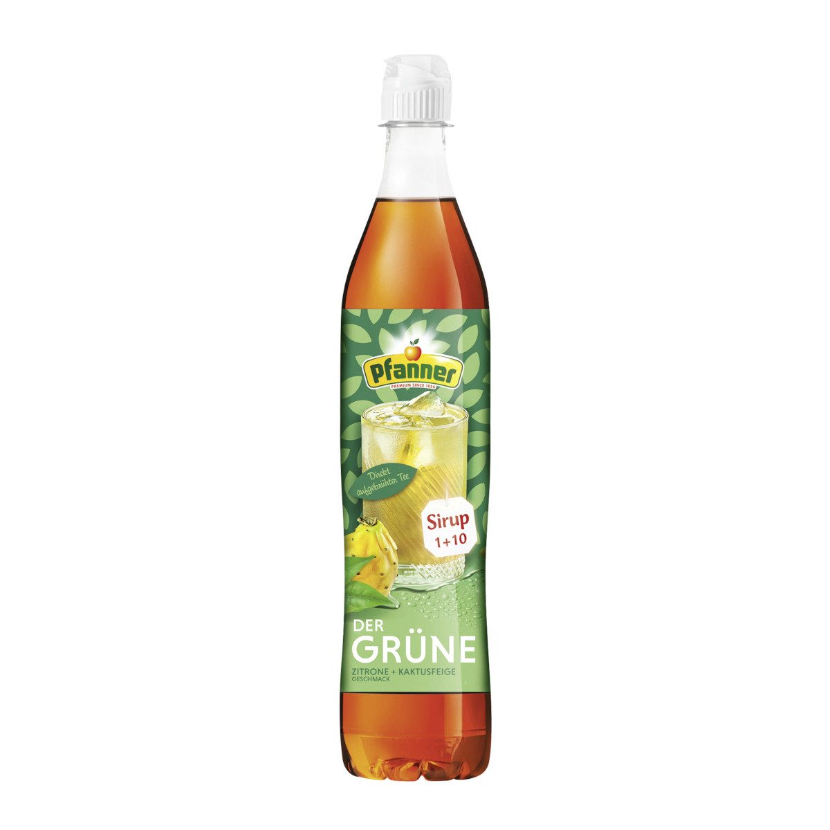 Pfanner Tee, Pfanner Ice Tea Der Grüne Zitrone-Kaktusfeige Sirup Packung 700ml
