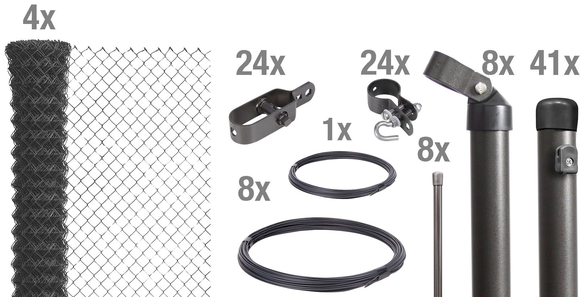Alberts Maschendrahtzaun, (Set), Höhe: 80 - günstig online kaufen