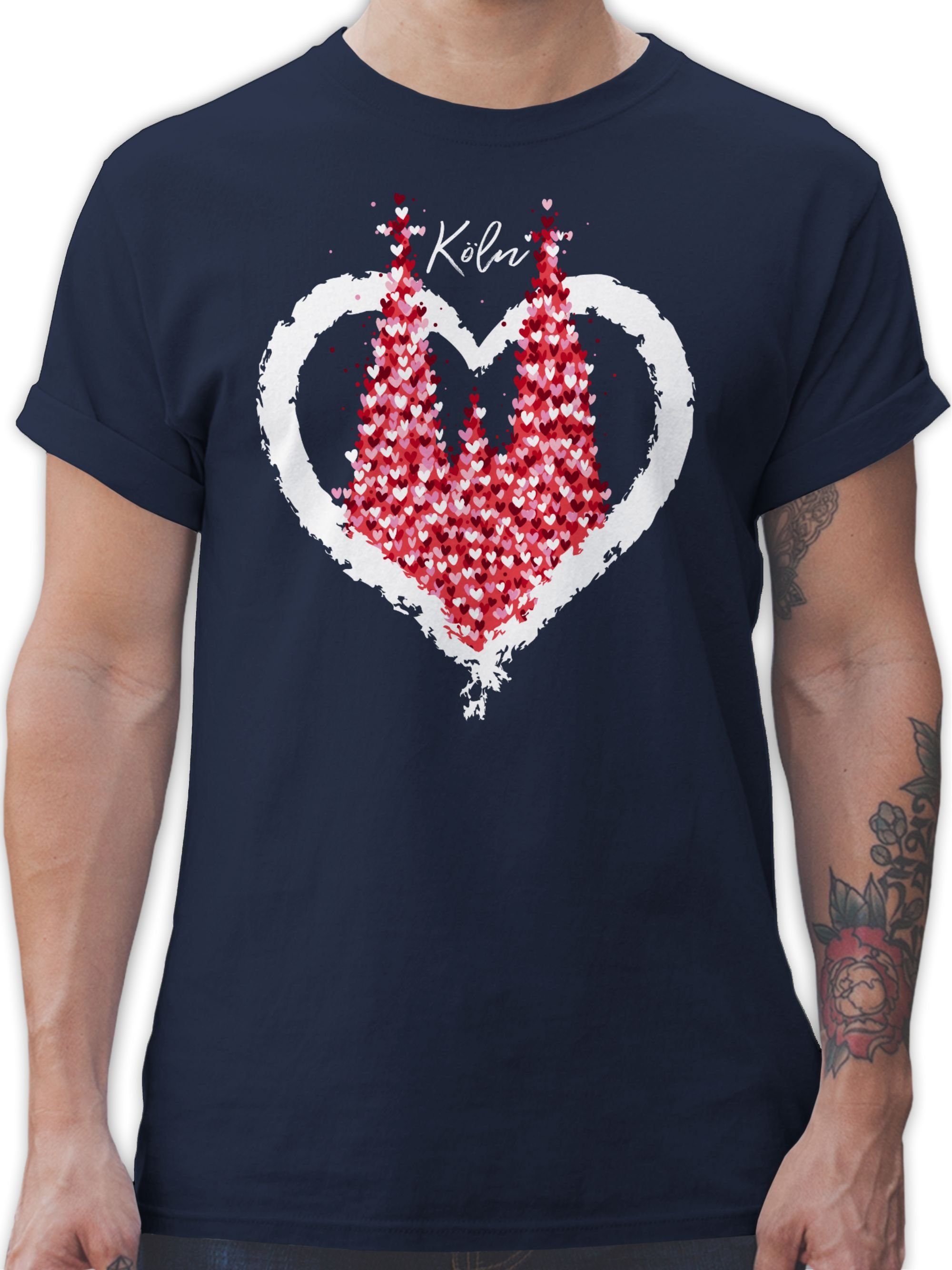 Shirtracer T-Shirt Kölner Dom Köln Rot günstig online kaufen