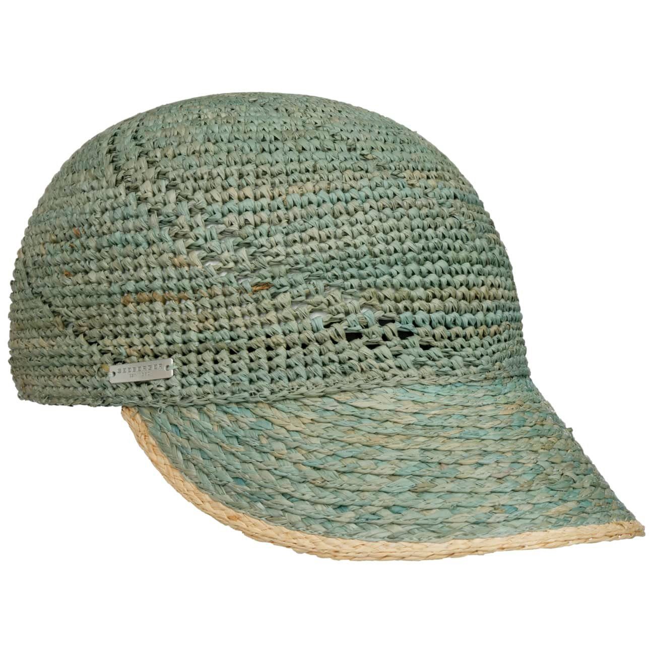 Damencap Seeberger (1-St) blau mit Schirm Visor