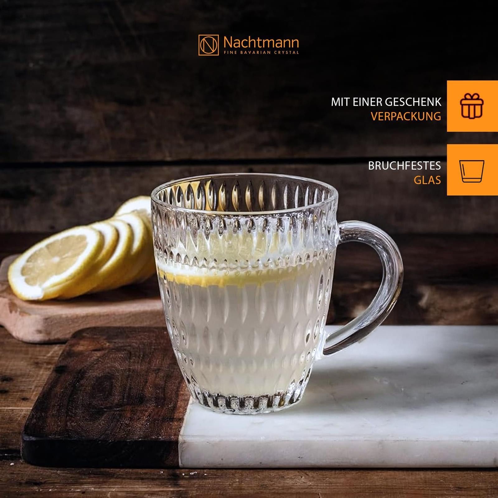 Nachtmann Becher Ethno Barista Kaffeebecher 392 ml 2er Set, 2-tlg., Glas
