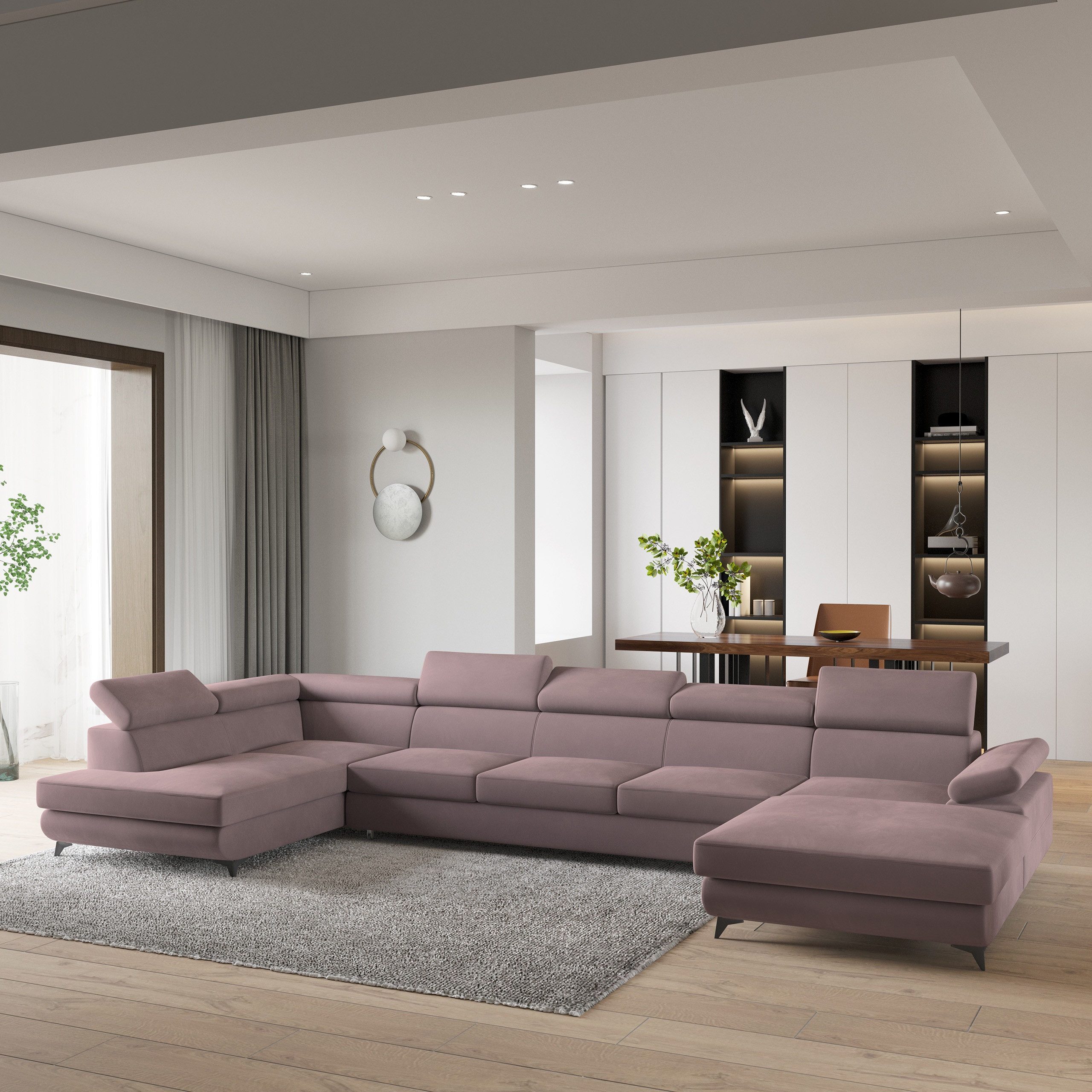 Masseno Ecksofa MONTIVA mit Schlaffunktion U-Form, günstig online kaufen