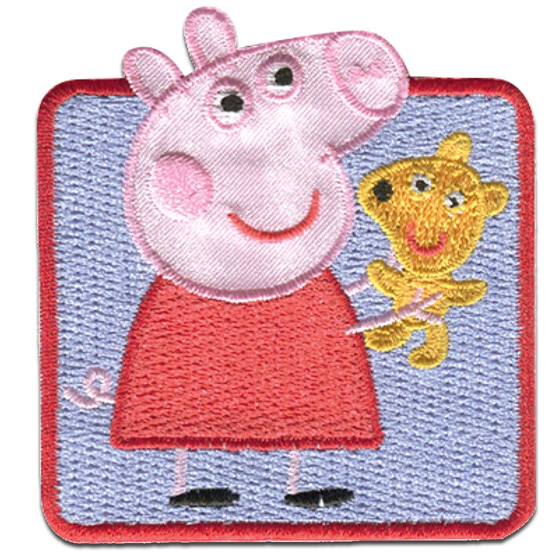 Peppa Pig Пластырь, Polyester, Peppa Wutz © Peppa & Teddy - Пластырь, Bügelbild, Aufbügler, Applikationen, Patches, Flicken, zum aufbügeln, Größe: 5,8 x 6,3 cm
