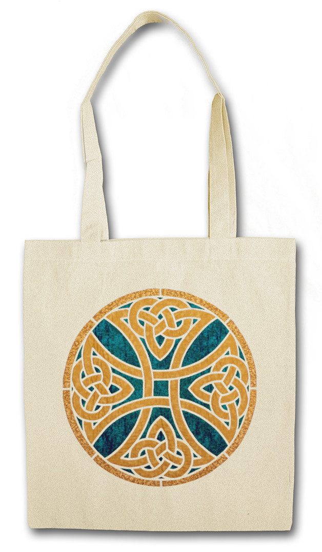 Beuteltasche Celtic Knot Logo Sign VII Stofftasche Kelten Knoten Iron Kreuz Cross