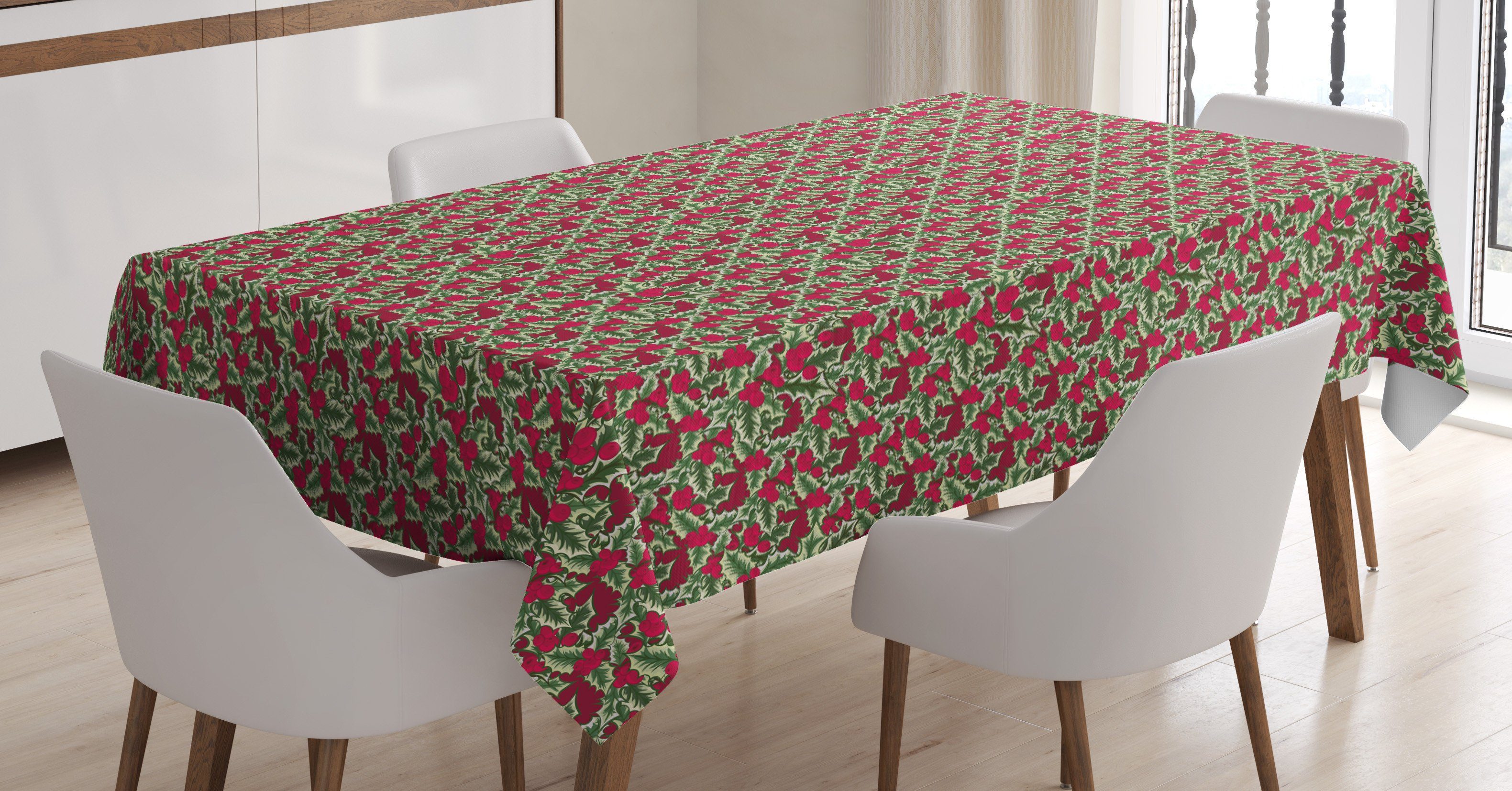 Abakuhaus Tischdecke Waschbar Farben, Für geeignet Blumen Weihnachten Bereich Klare Blumenstrauß Außen den Farbfest