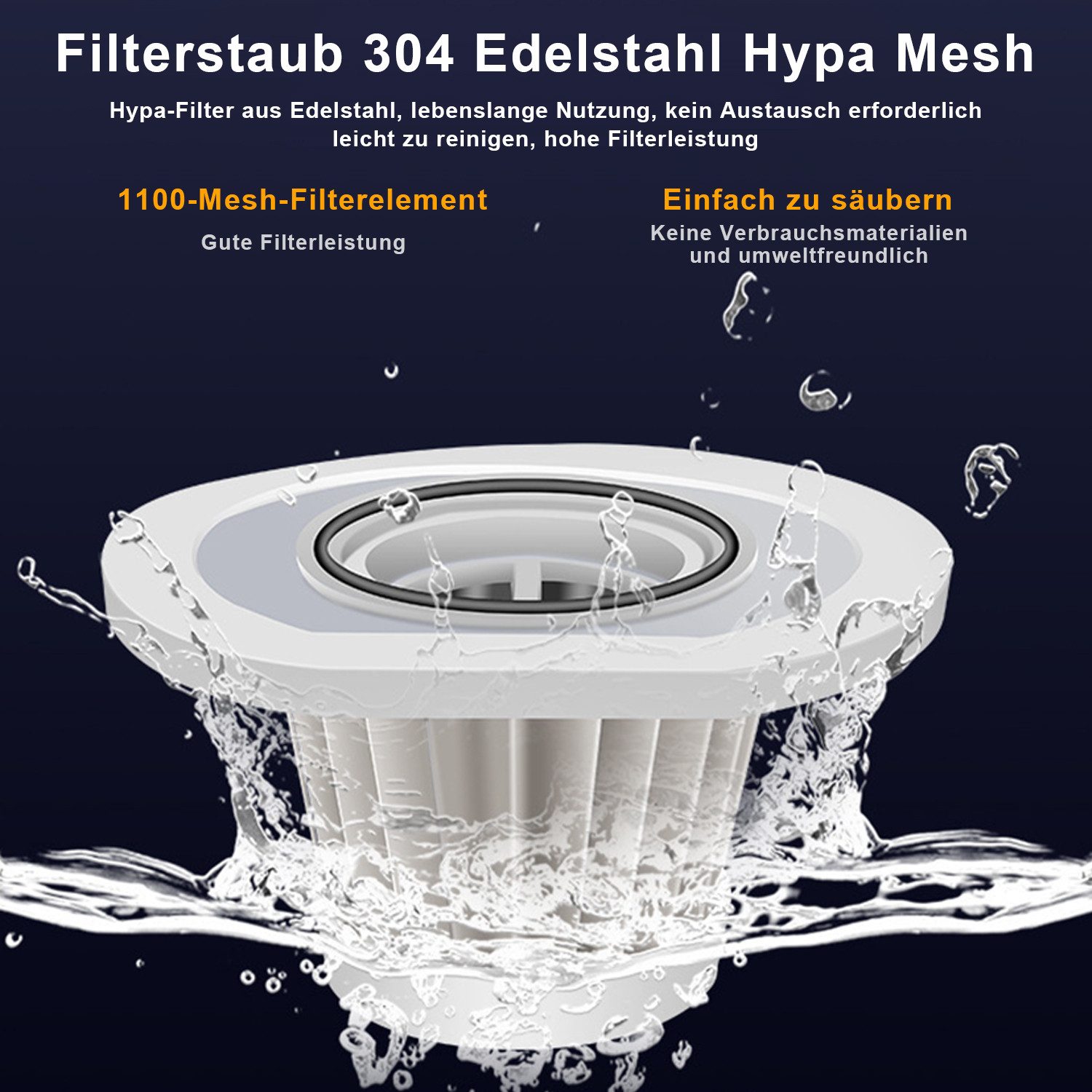 REDOM Akku-Bodenstaubsauger tragbar Handstaubsauger Nass Trocken Sauger, 120,00 W, Beutellos, 8000Pa mit HEPA Edelstahlfilter 7500mAh Akku 20Min Laufzeit