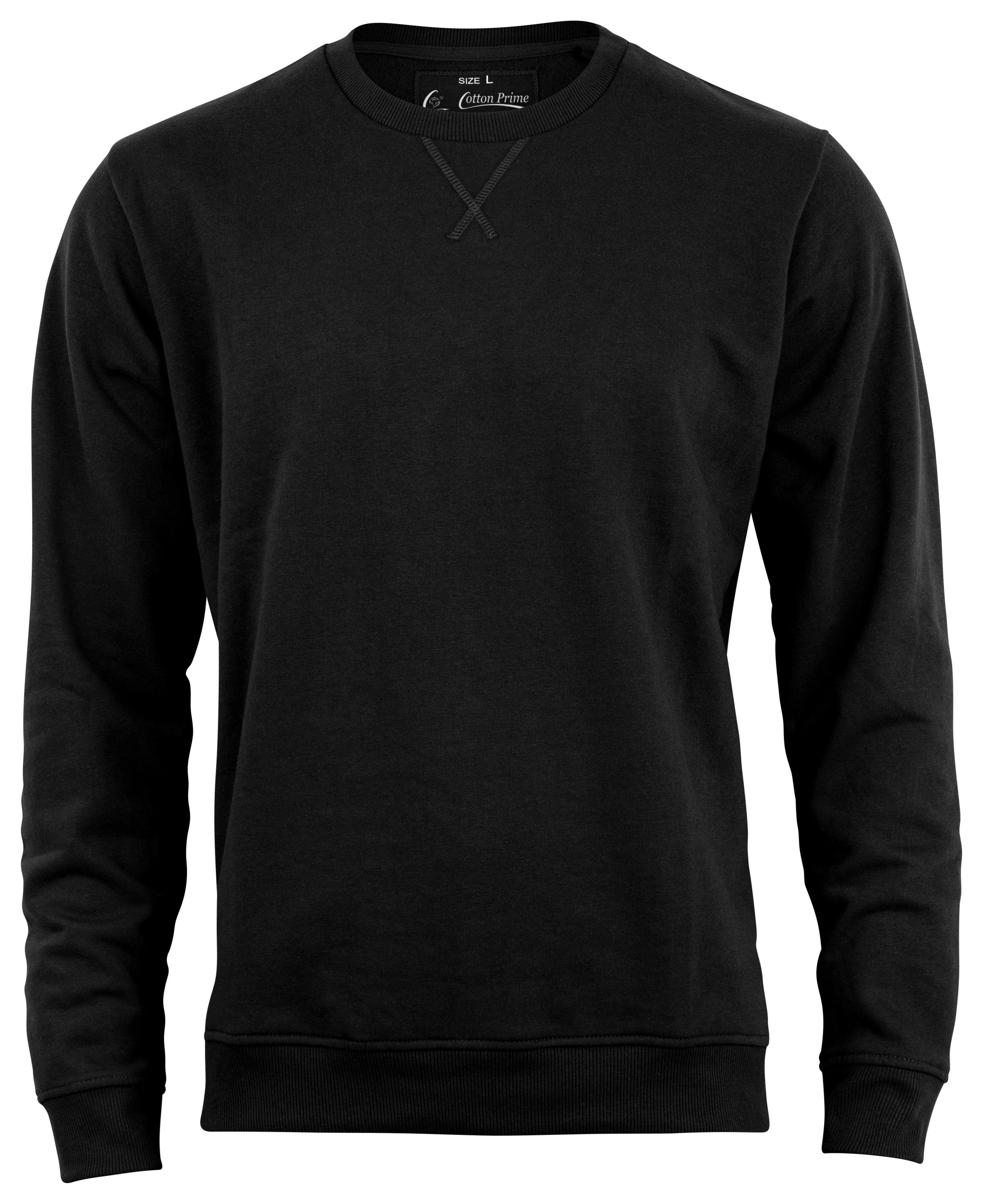 Cotton Prime® Sweatshirt Sweater Pullover aus Baumwollmischung und weichem Innenfleece