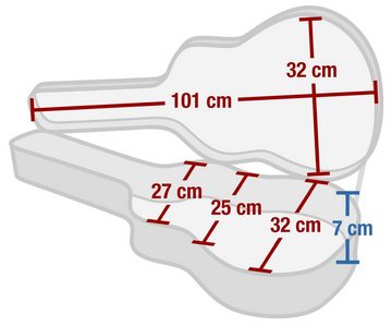 Rocktile E-Gitarren-Koffer Leichtkoffer für E-Gitarre, Verstellbare Rucksackgurte