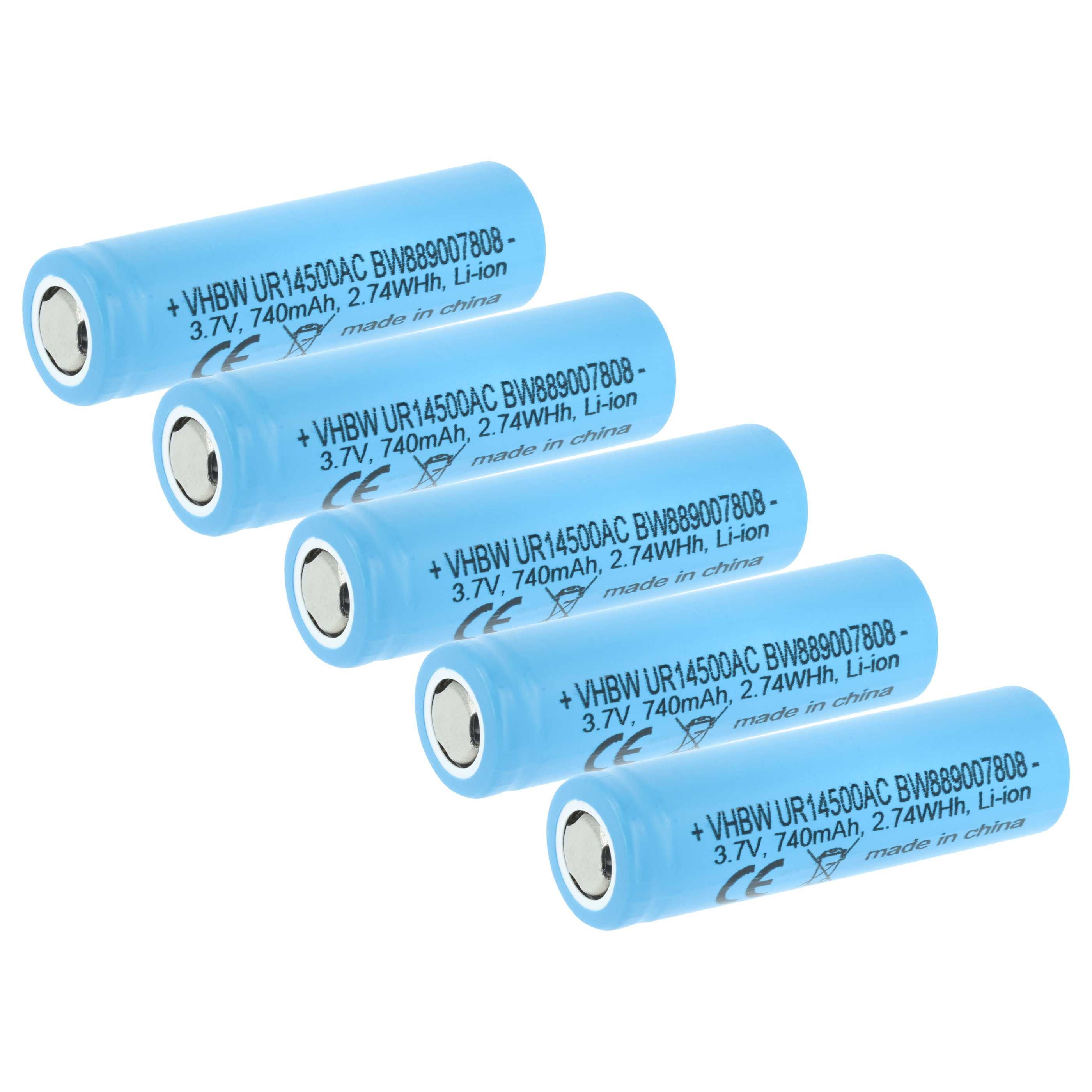 vhbw Akku passend für Braun iO 10, 7, 6, 9, 8 Rasierer / Zahnbürste (740 Akku Akku Li-Ion 740 mAh (3,7 V, 5 St), Leistungsfähige Austausch-Akkus für Ihre Elektrozahnbürste